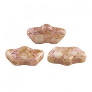 Les perles par Puca® Delos Perlen Opaque mix rose/gold ceramic look 03000/15695